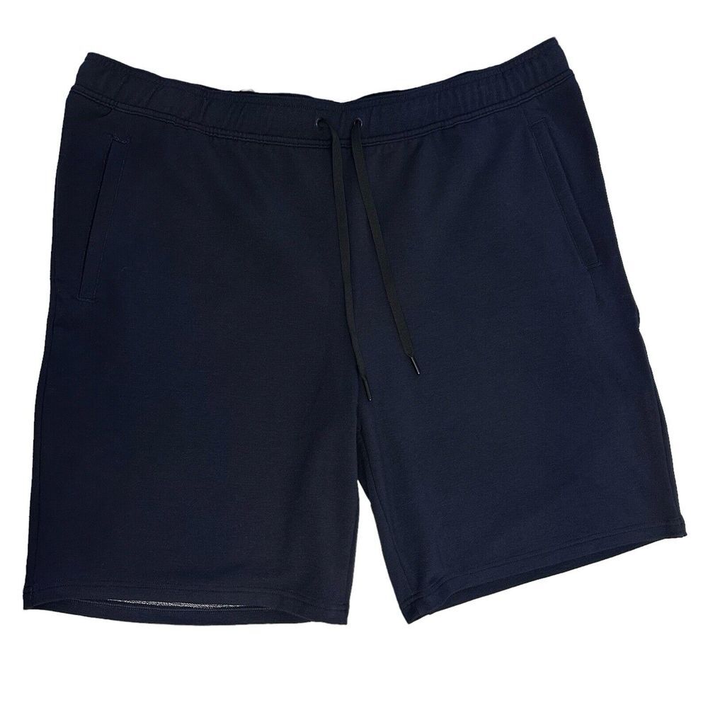 NEW All In Motion Mens' Soft Gym Shorts Size XXL‎ Navy Blue Pockets Drawstring